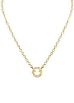 22" Diamond Bezel Closure Necklace
