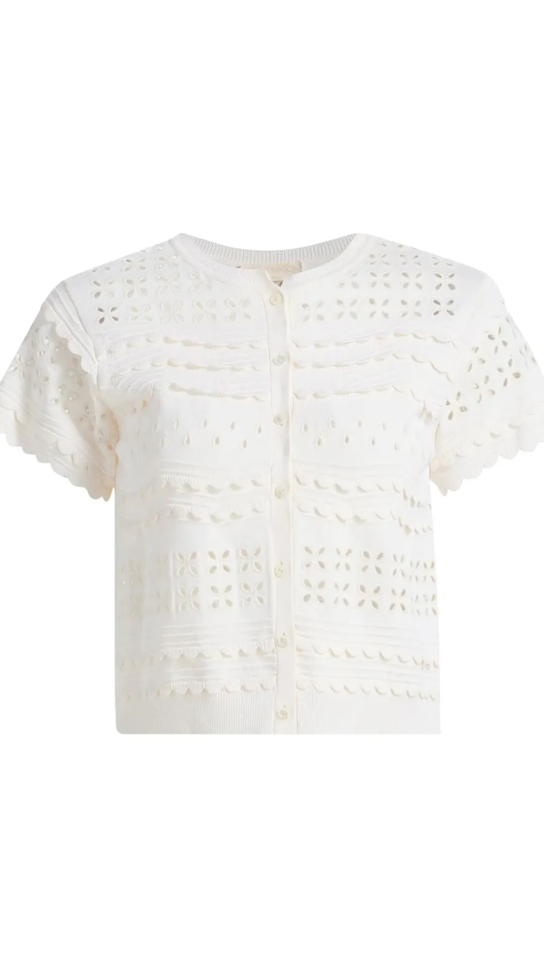 Abriana Eyelet Knit Cardigan