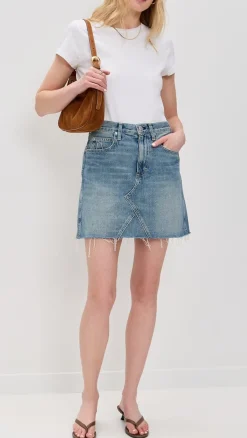 Alexis Skirt With Raw Cut Hem