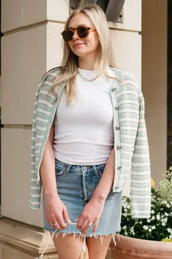 Alexis Skirt With Raw Cut Hem