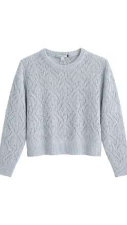 Allover Pointelle Crew