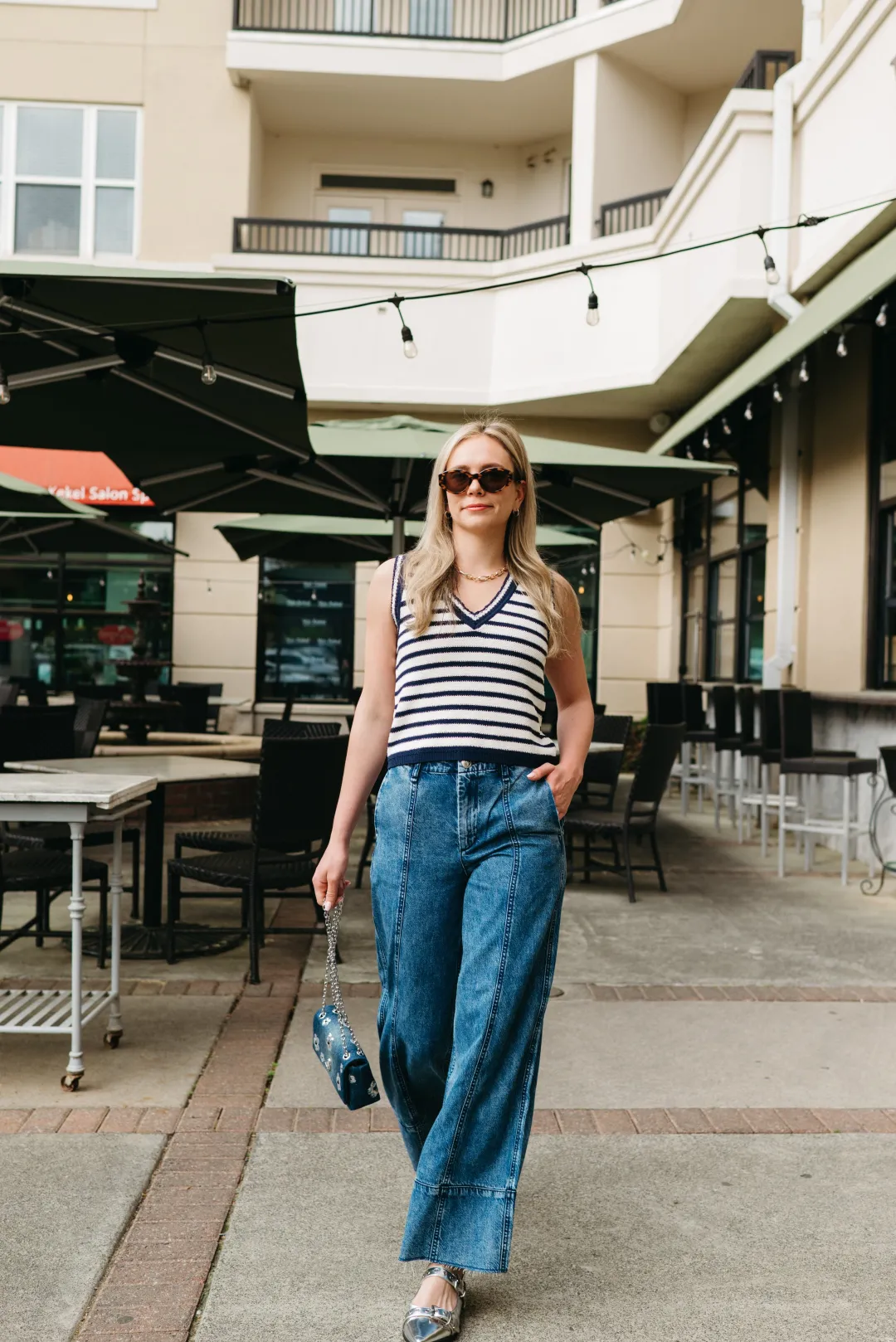 Arianna Cropped Palazzo Jeans