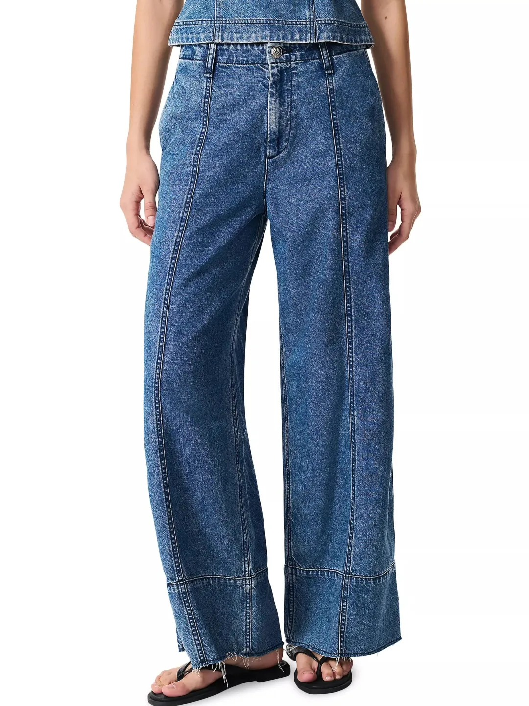 Arianna Cropped Palazzo Jeans