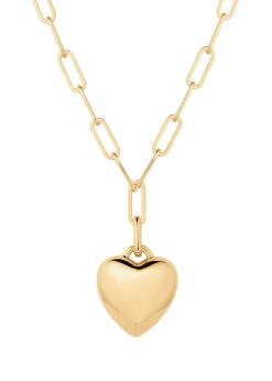 Aurelie Puffy Heart Link Necklace