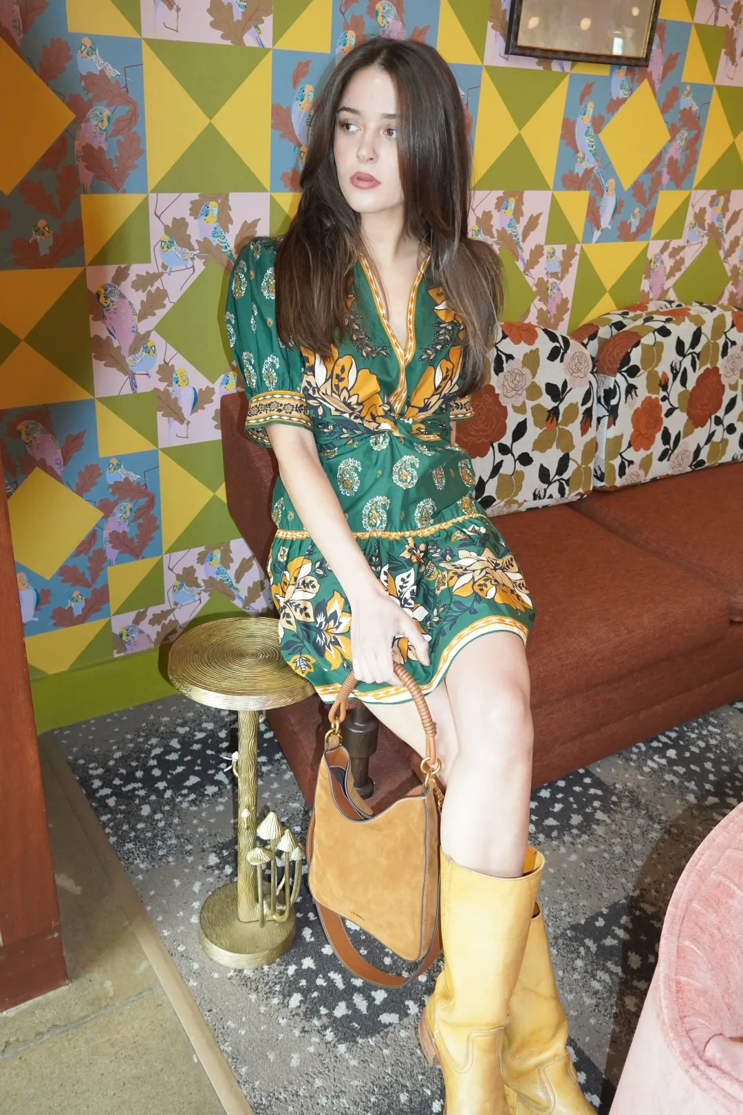 Ayla Green Mini Dress