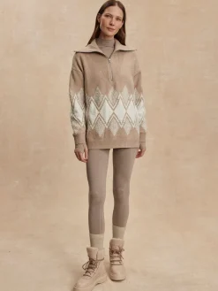 Betty Jacquard Half Zip