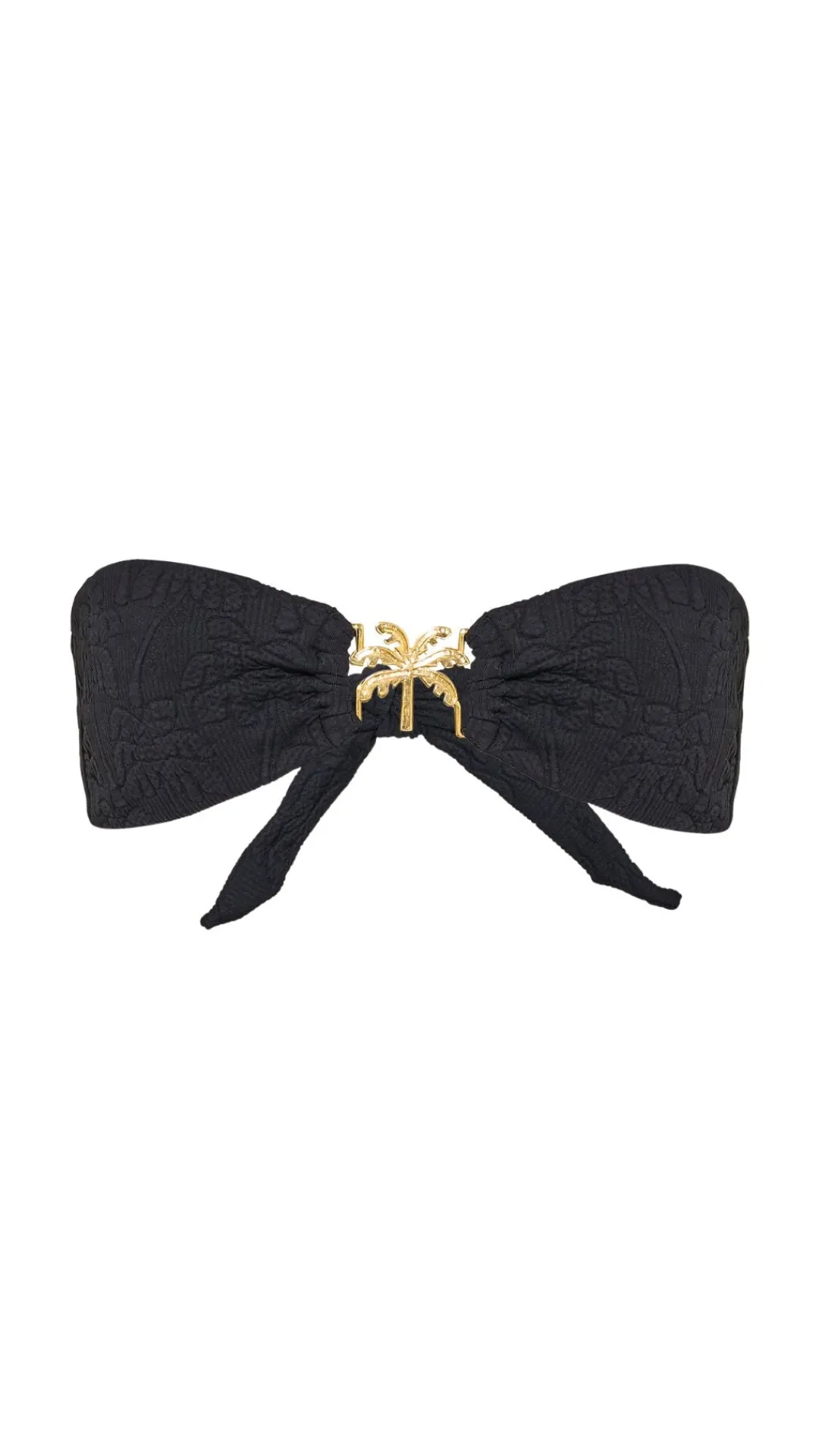 Black Palm Trees Bikini Top