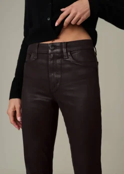 Callie Cropped Bootcut Coated Jeans