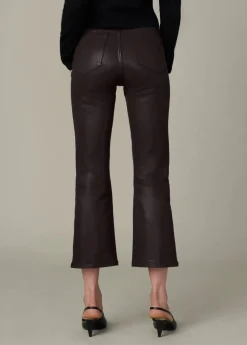 Callie Cropped Bootcut Coated Jeans