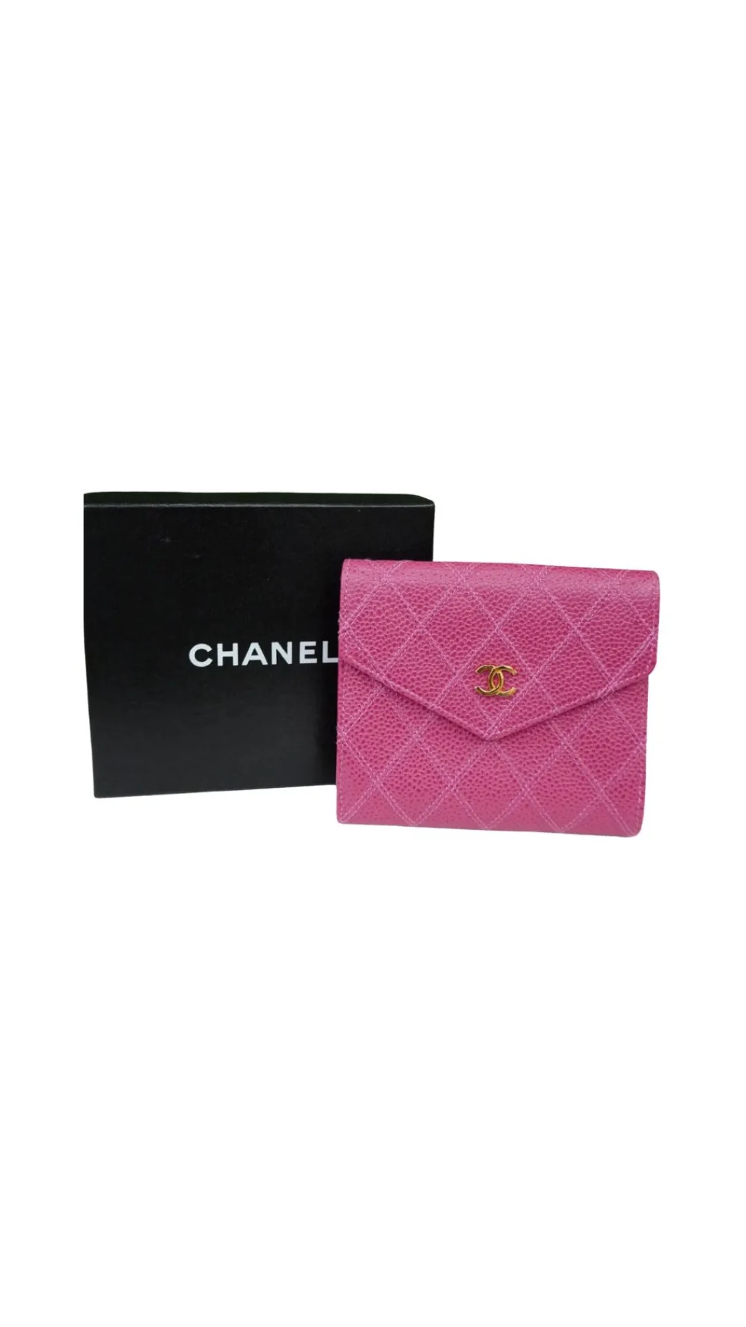 Chanel Caviar Mini Wallet/Hot Pink