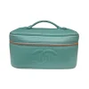 Chanel Leather Makeup Case/Teal