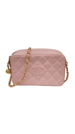 Chanel Quilted Zip Crossbody/Blush