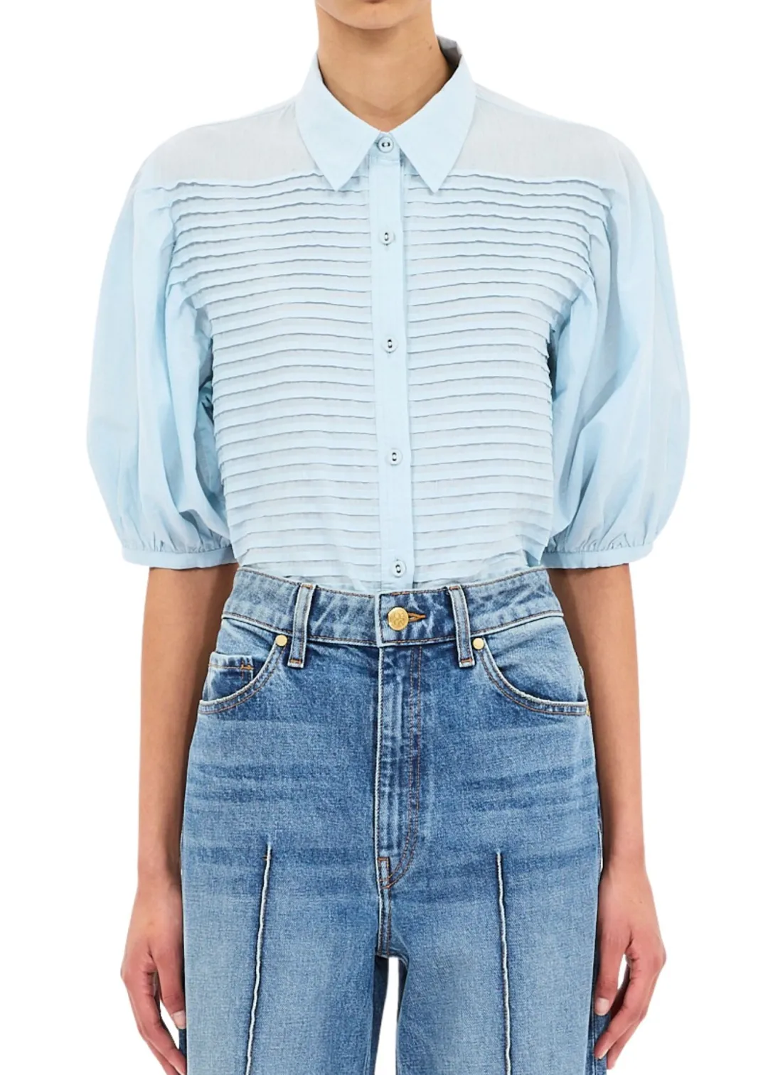 Cordelia Short Sleeve Button Up Top