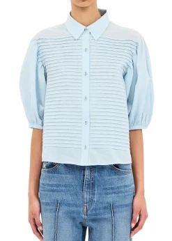 Cordelia Short Sleeve Button Up Top