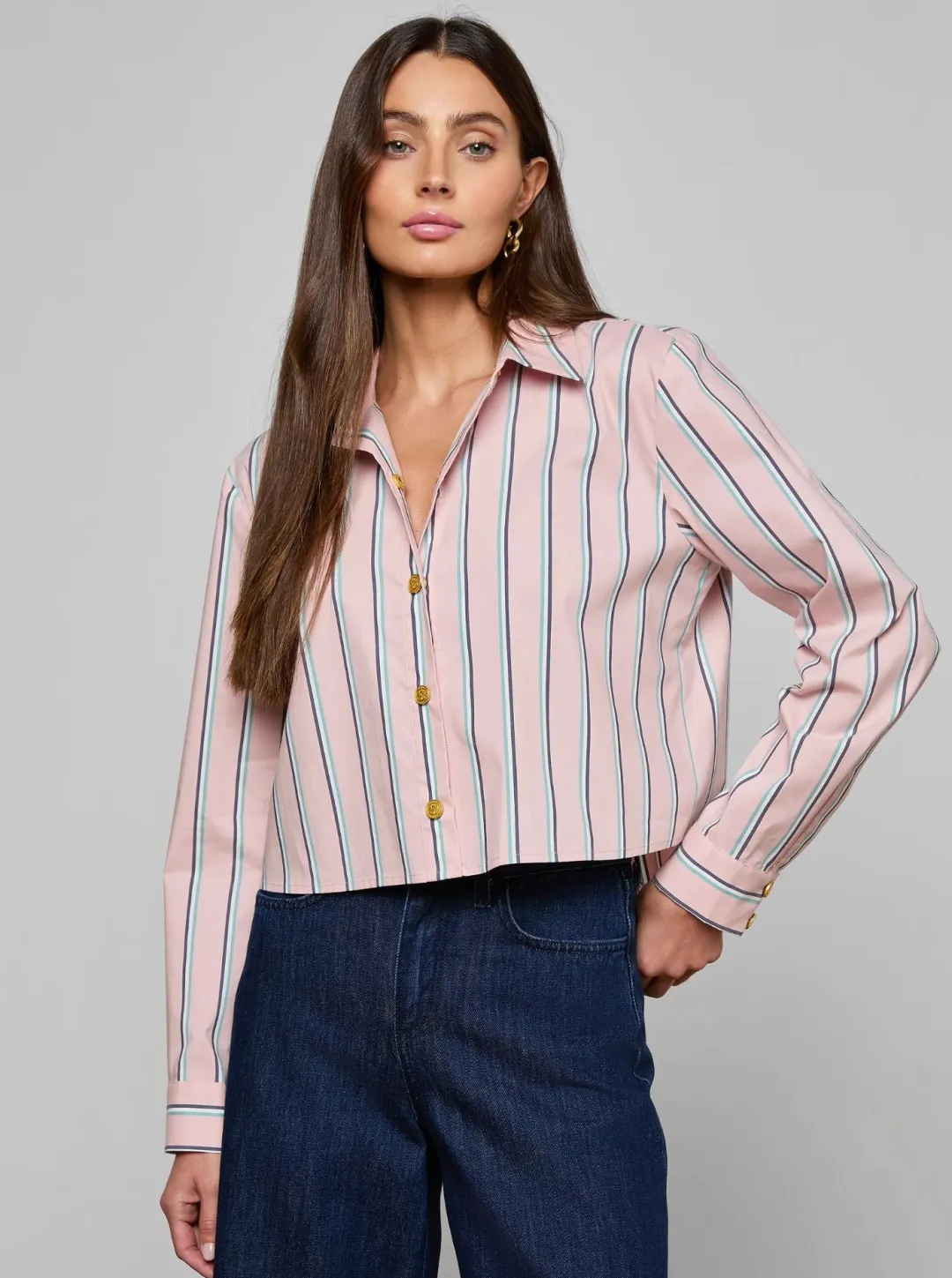 Cosette Crop Hi Low Shirt