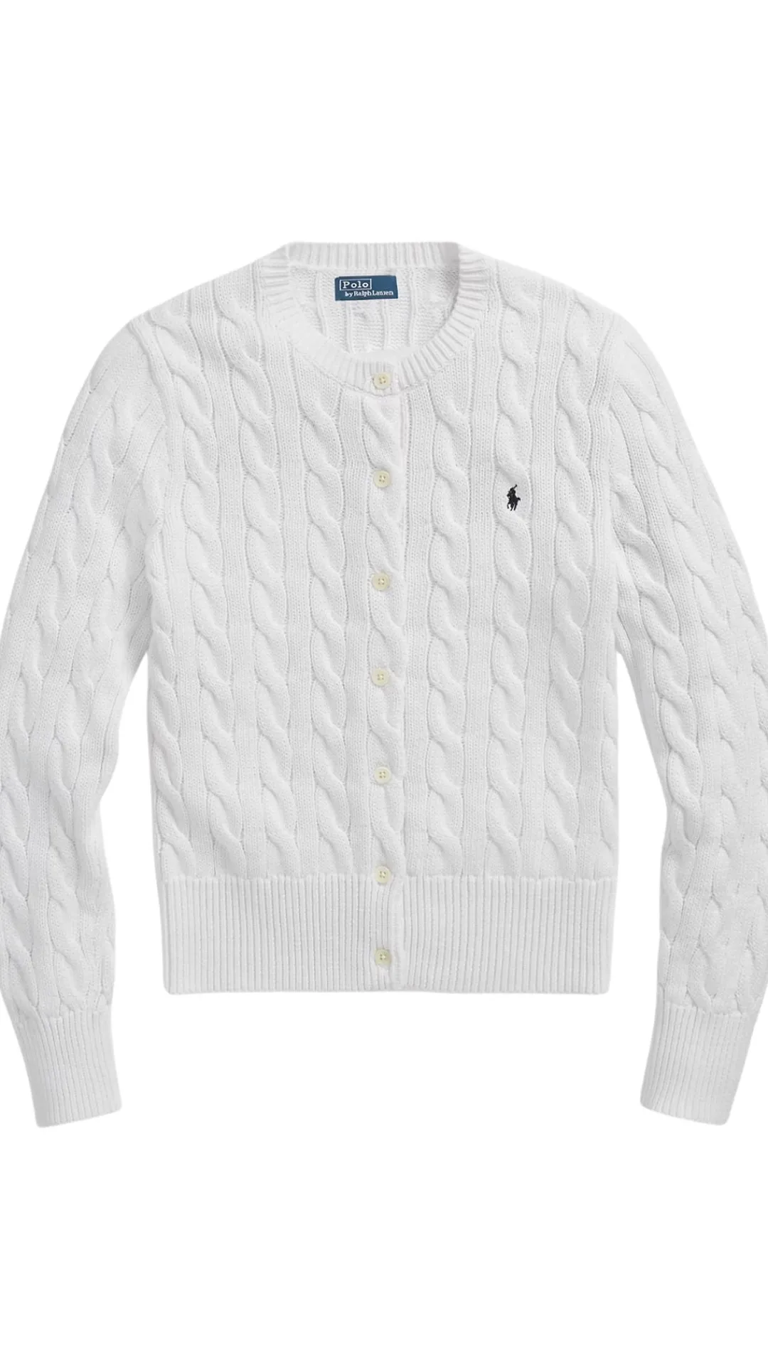Cotton Crewneck Cardigan