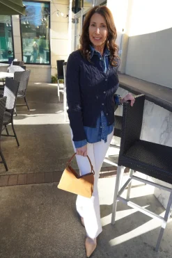 Cotton Crewneck Cardigan