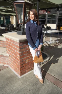 Cotton Crewneck Cardigan