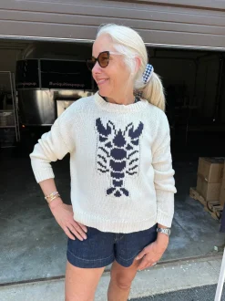 Cropped Lobster Sweater