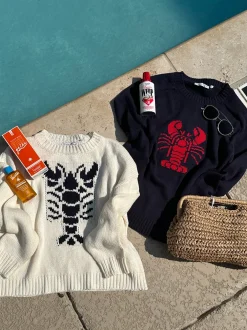 Cropped Lobster Sweater