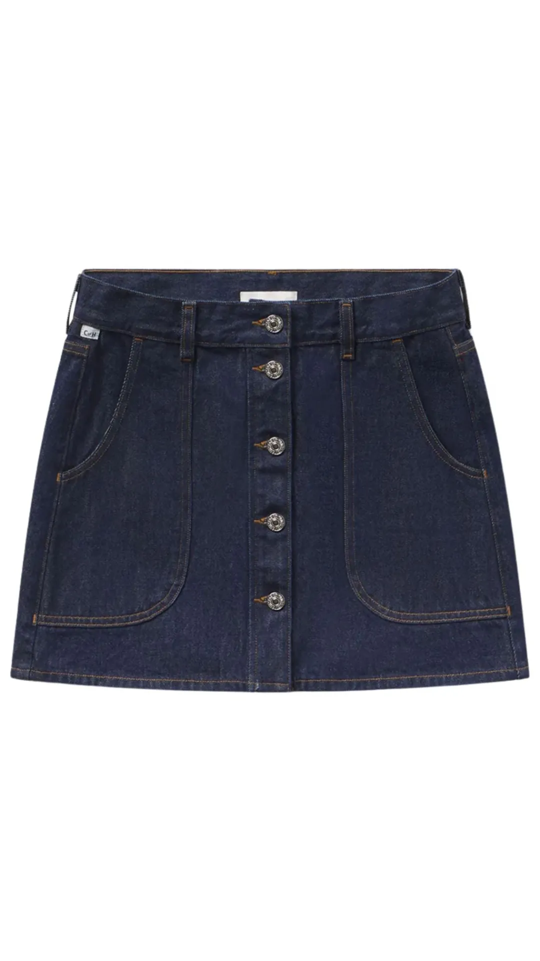 Curved Pocket Mini Skirt