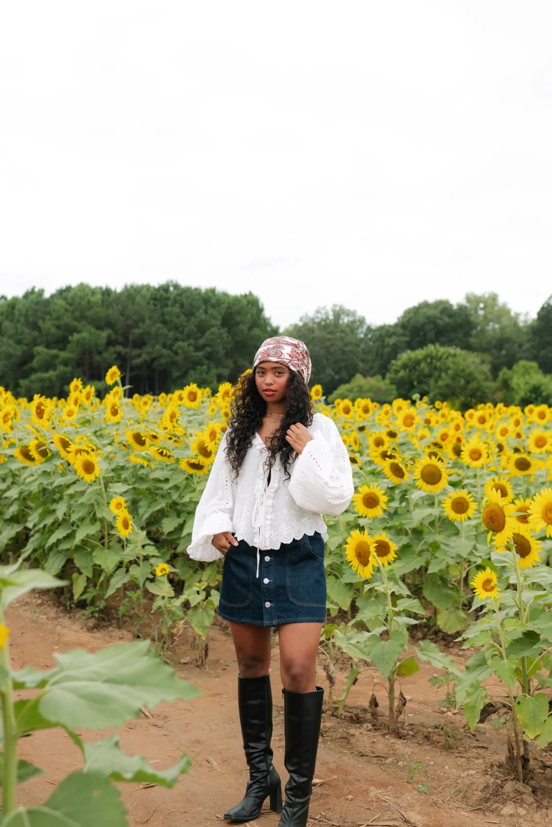 Curved Pocket Mini Skirt