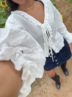 Curved Pocket Mini Skirt