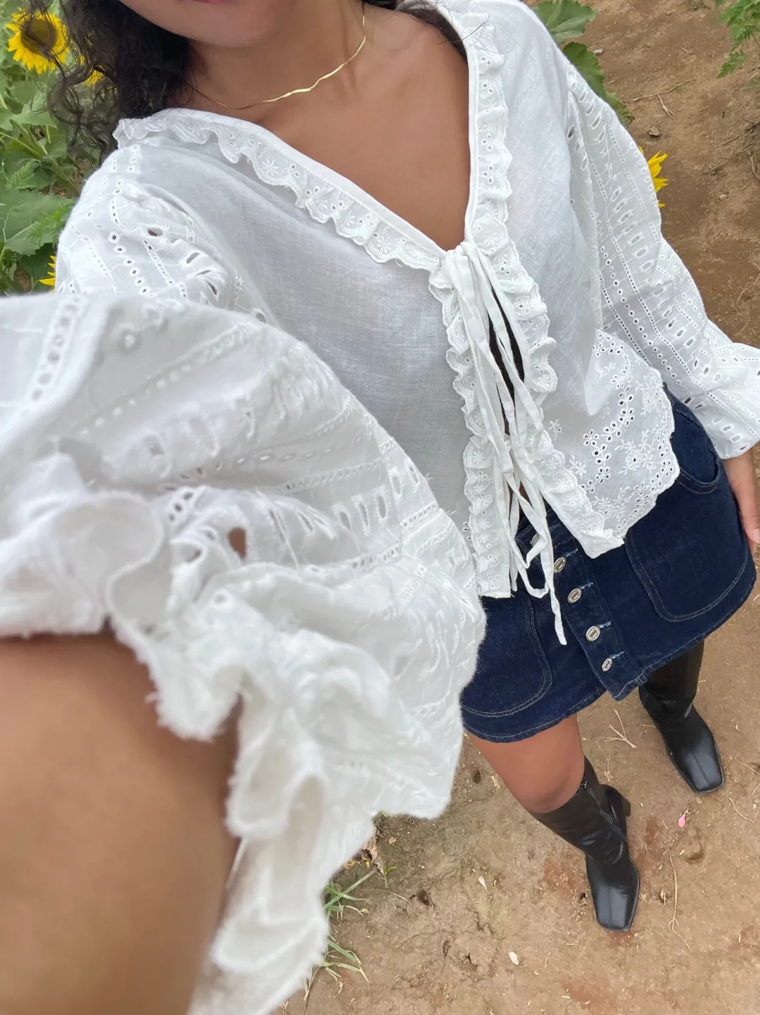 Curved Pocket Mini Skirt