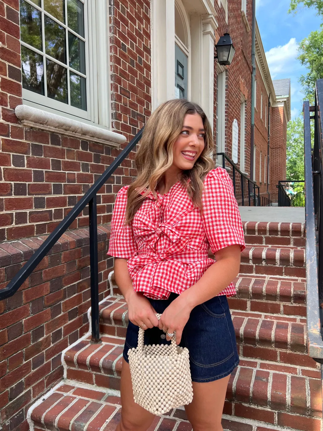 Curved Pocket Mini Skirt