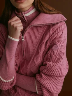 Didi Relaxed Cable Half Zip