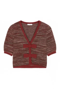 Elaine Marled Bow Front Cardi