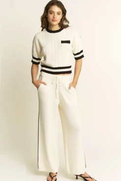 Elle Contrast Knit Pant
