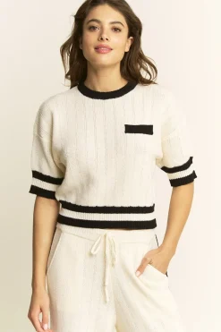 Elle Contrast Knit Top
