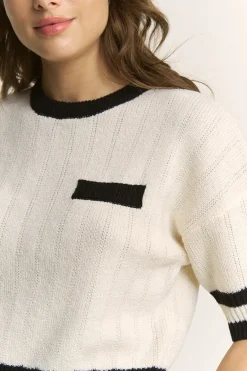 Elle Contrast Knit Top