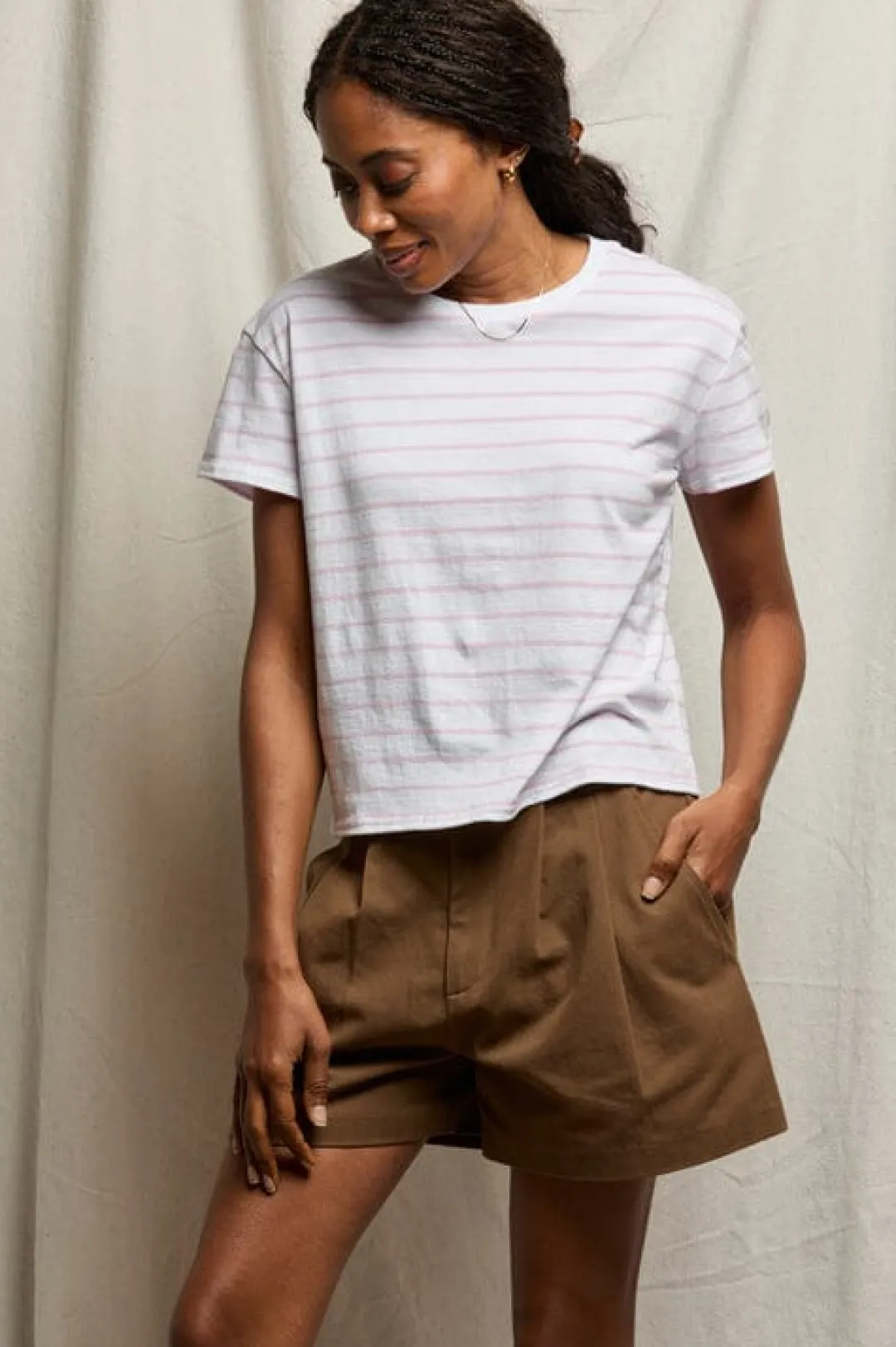 Everett Stripe Boxy Tee