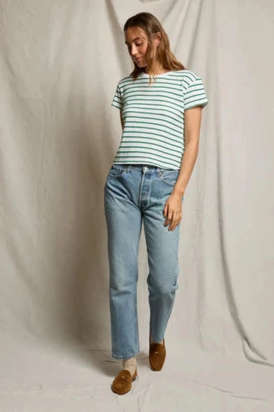 Everett Stripe Boxy Tee