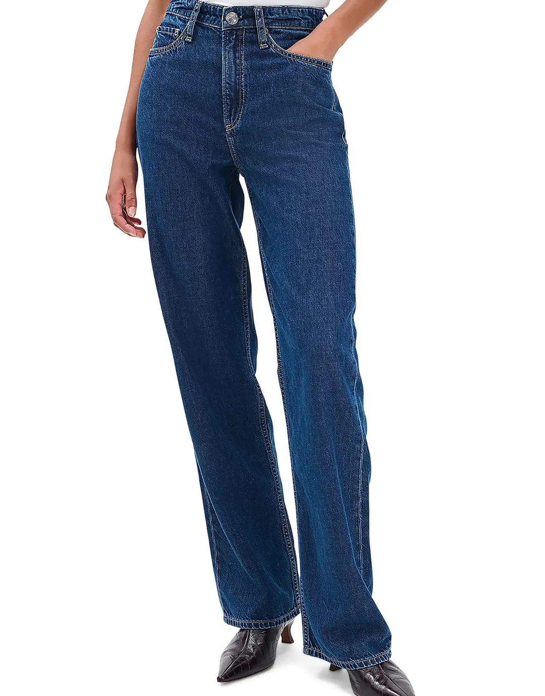 Featherweight Logan Mid Rise Wide Leg Jeans