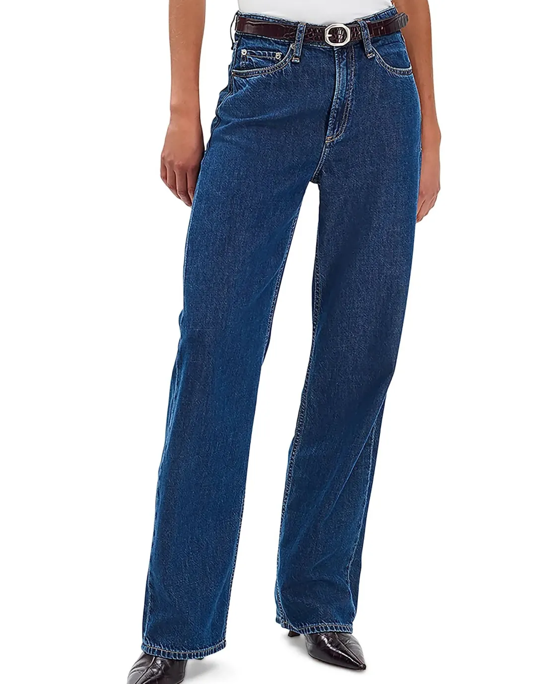 Featherweight Logan Mid Rise Wide Leg Jeans