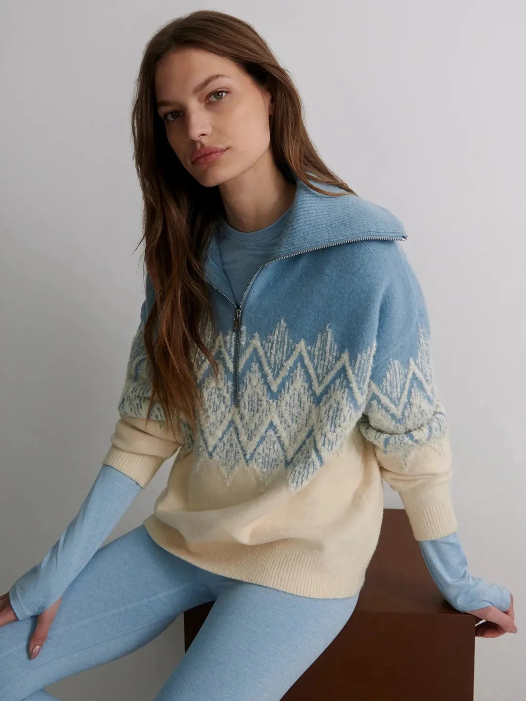 Hedda Fairisle Half Zip