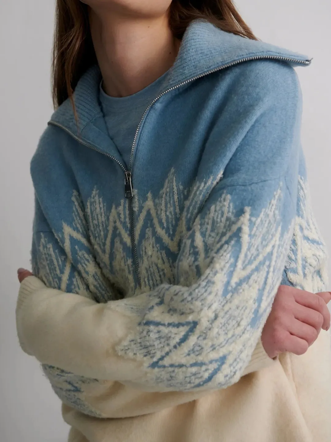 Hedda Fairisle Half Zip