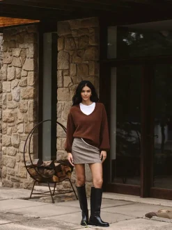 Houndstooth Mini Skirt