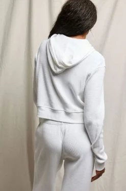 Inez Waffle Zip Hoodie