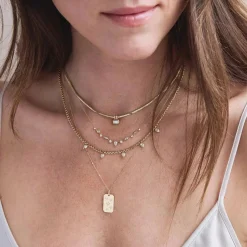 14k Emerald Cut Pendant Necklace