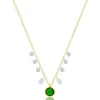 14k Green Chrome Diamond Necklace