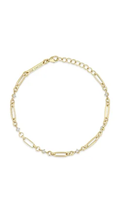 14k Linked Prong Diamond Bracelet