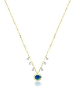 14k Opal Diamond Necklace