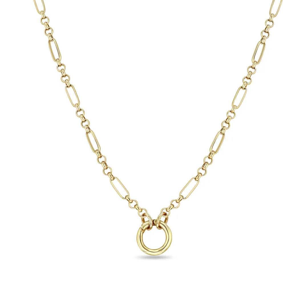 14k Paperclip Enhancer Necklace