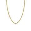 14k Small Curb Chain Diamond Necklace