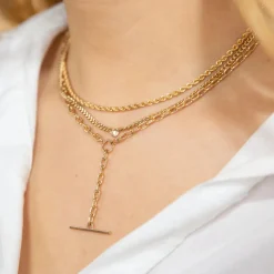 14k Small Curb Chain Diamond Necklace