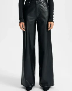 Kasey Mid Wide Leg Vegan Leather